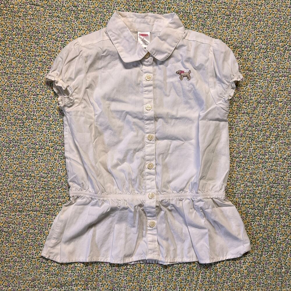 GYMBOREE GIRLS WHITE COLLAR TOP SIZE 8